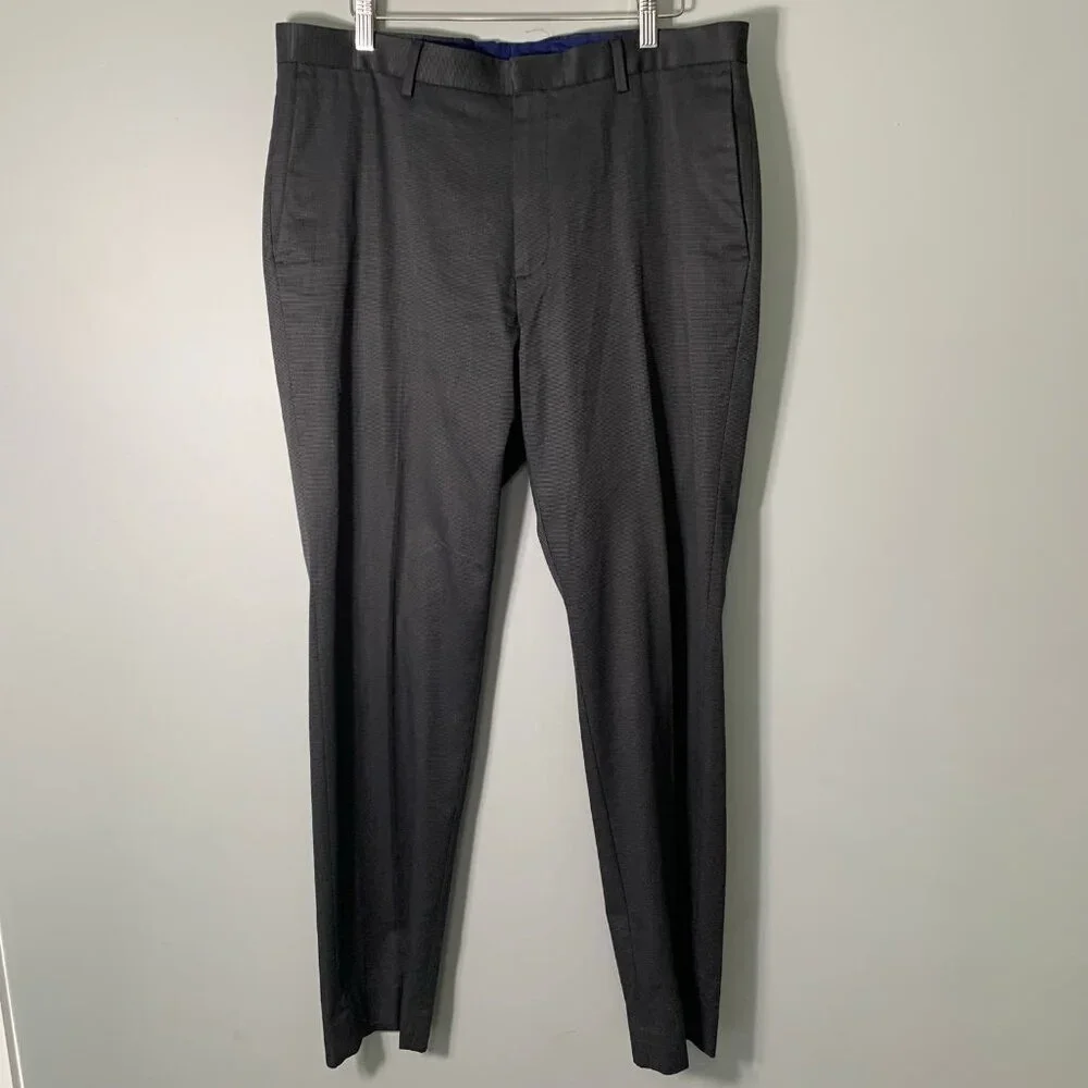 Banana Republic 34x32‎ Mens Cotton Non-Iron Modern Slim Fit Dress Pants Gray